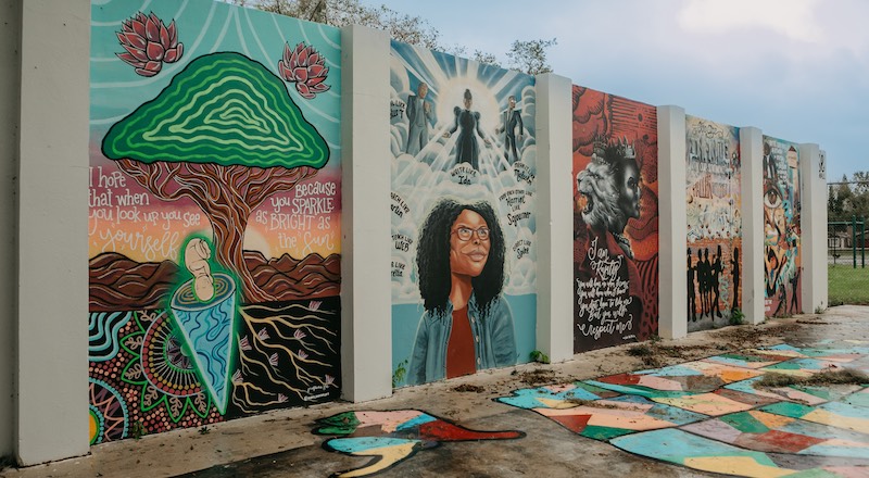 Part of Art of Collab's Eatonville mural.