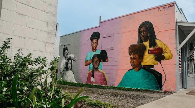 Part of Art of Collab’s Parramore mural.