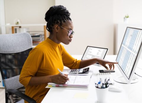 A business owner managing their accounting
