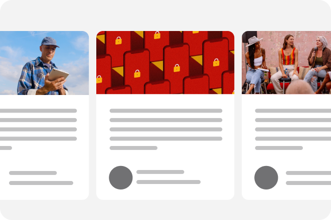 3 cover images of blog posts.