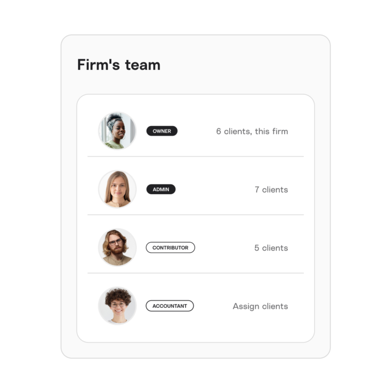Manage your firm’s team with the team management tool.