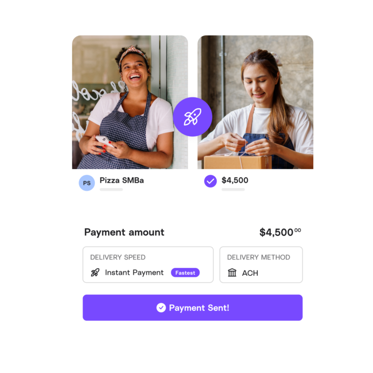 Get your vendors paid on time with instant transfers.