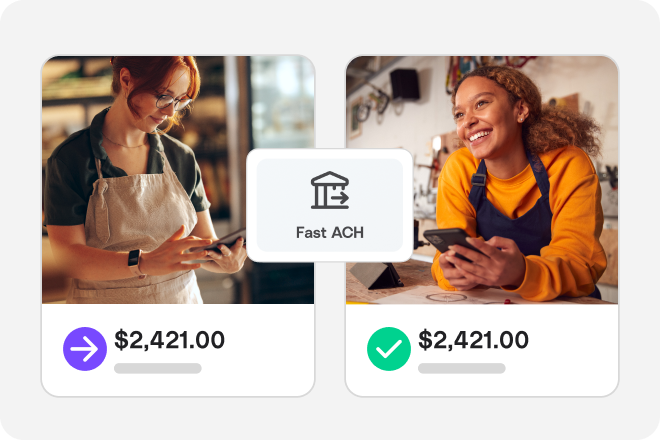 ACH bank transfers options by Melio.