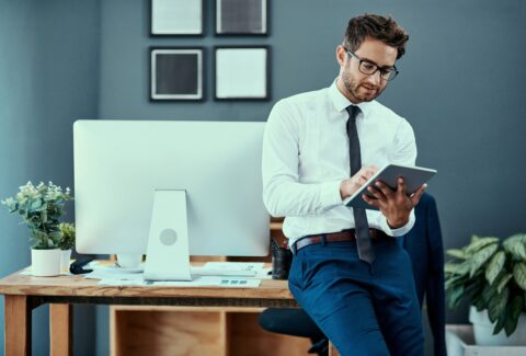 Accountant doing digital bills