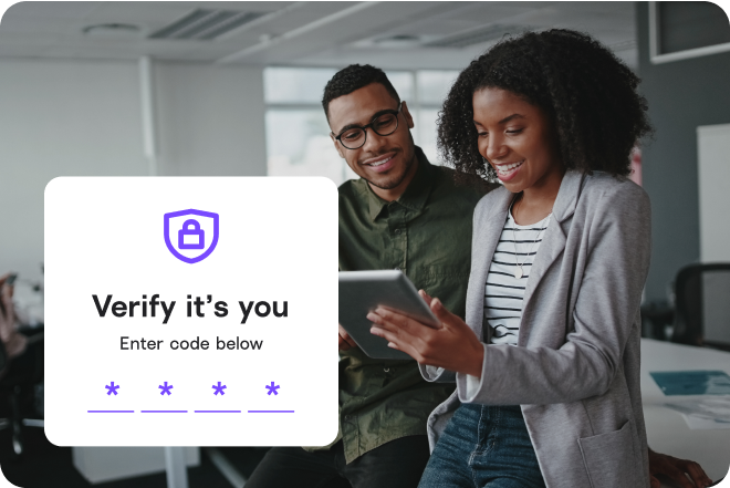 Small business owners paying securely with Melio.