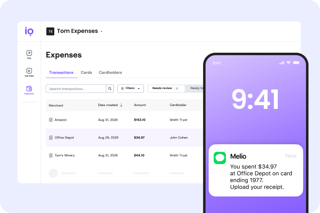 Melio expense management